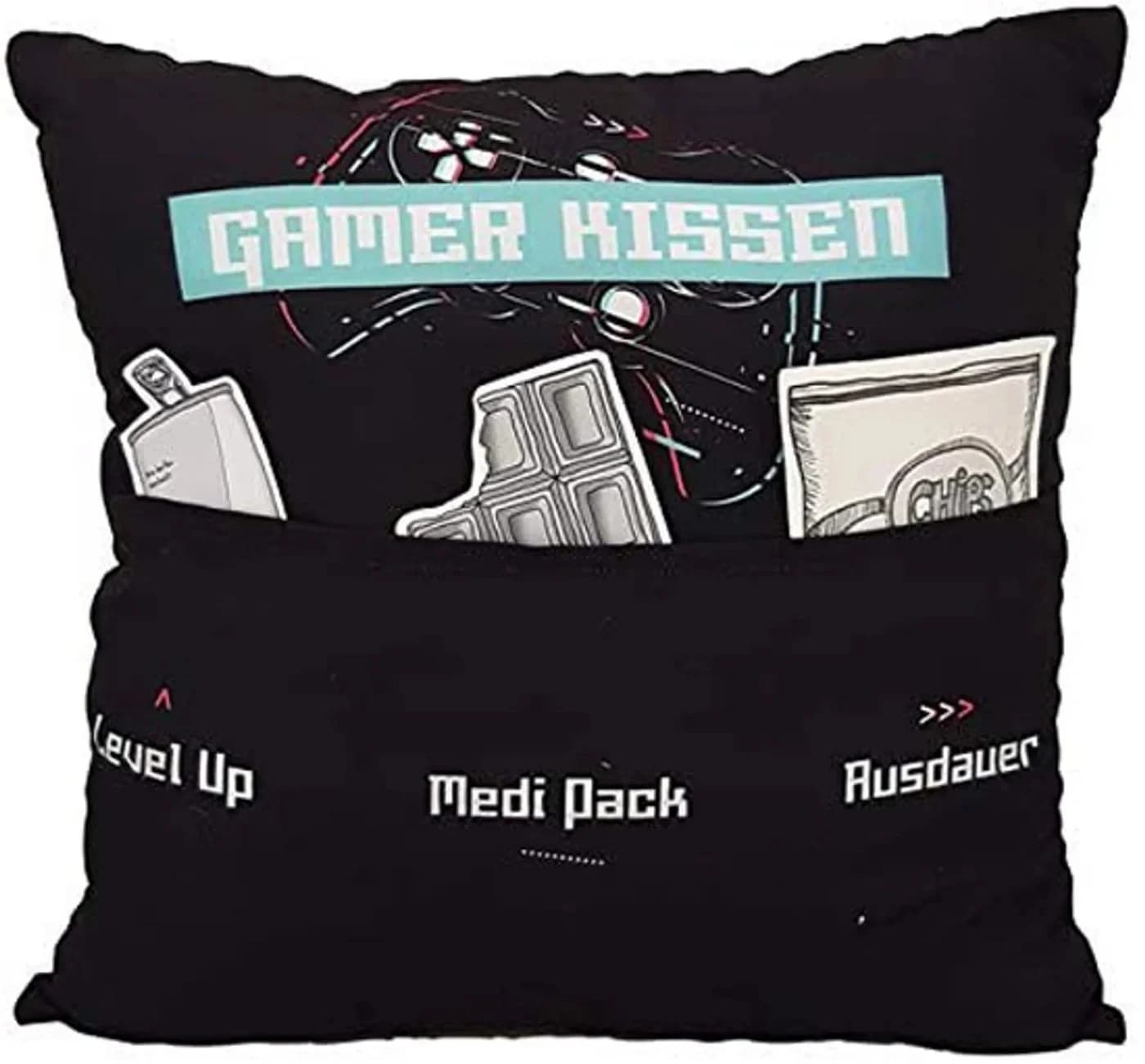 HERGO Creation Gamer Kissen mit Taschen