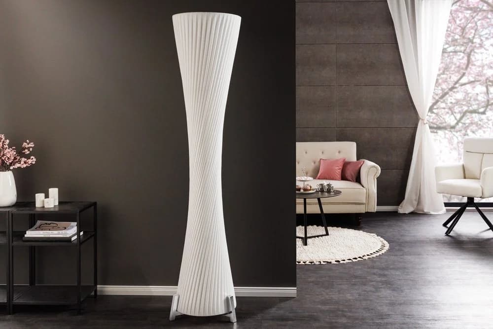 riess-ambiente Stehlampe Paris X 180cm Weiß Silber