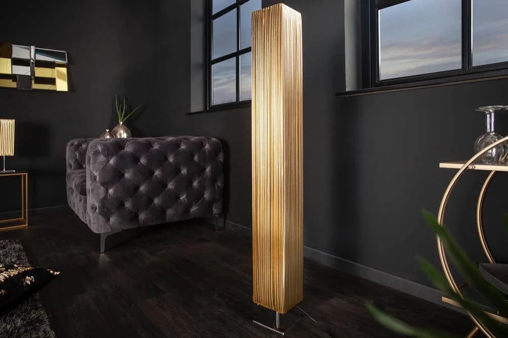 riess-ambiente Stehlampe PARIS 120cm Gold Silber Modern Design