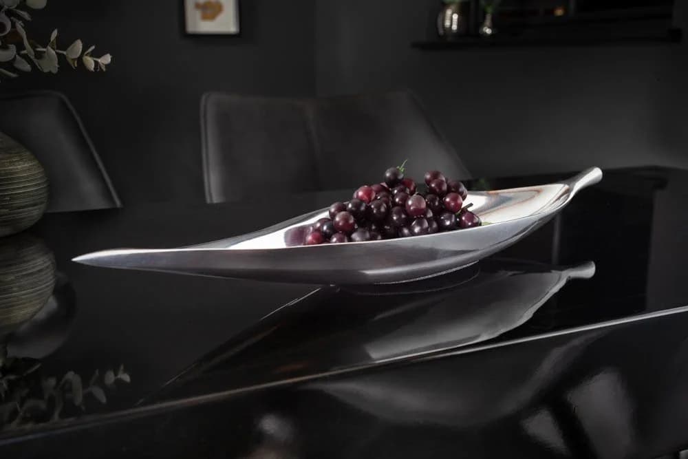 riess-ambiente Dekoschale Silver Leaf 41cm Silber Metall Modern
