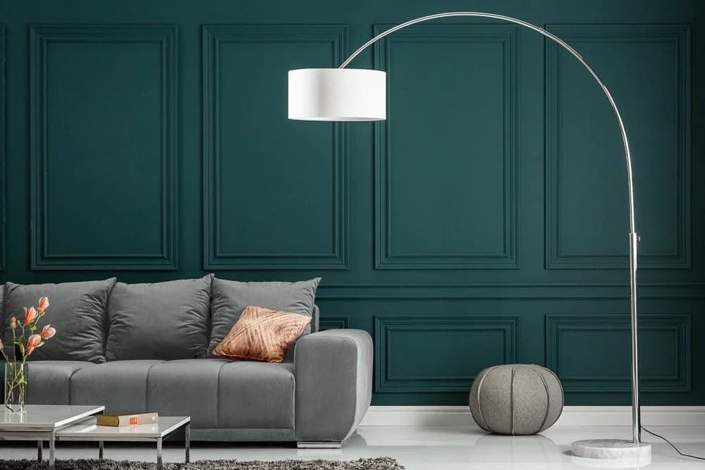 riess-ambiente Bogenlampe LOUNGE DEAL 170-200cm weiß/silber