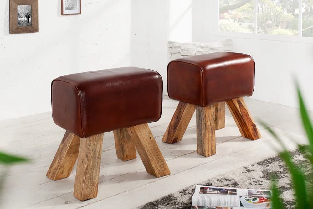 riess-ambiente Sitzhocker TURNBOCK 40cm Coffee Mangoholz