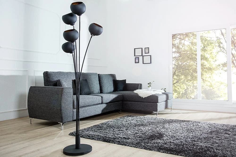 riess-ambiente Stehlampe MAGMA 170cm Schwarz/Gold Retro
