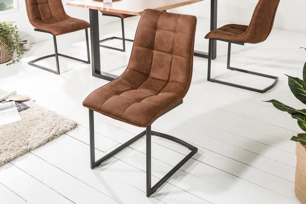 riess-ambiente Freischwinger MIAMI braun antik / schwarz Industrial