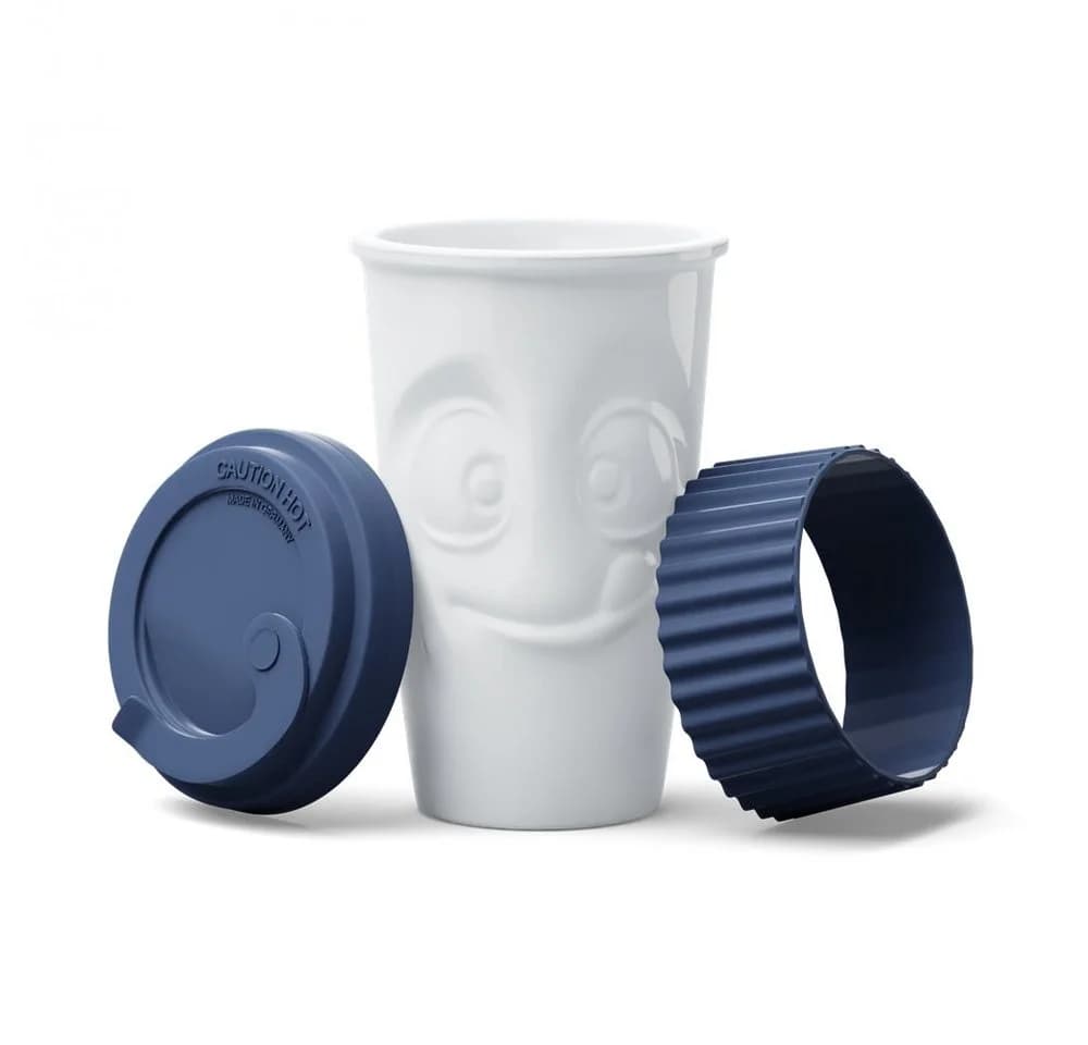 FIFTYEIGHT PRODUCTS To-Go-Becher Lecker Marineblau Hartporzellan