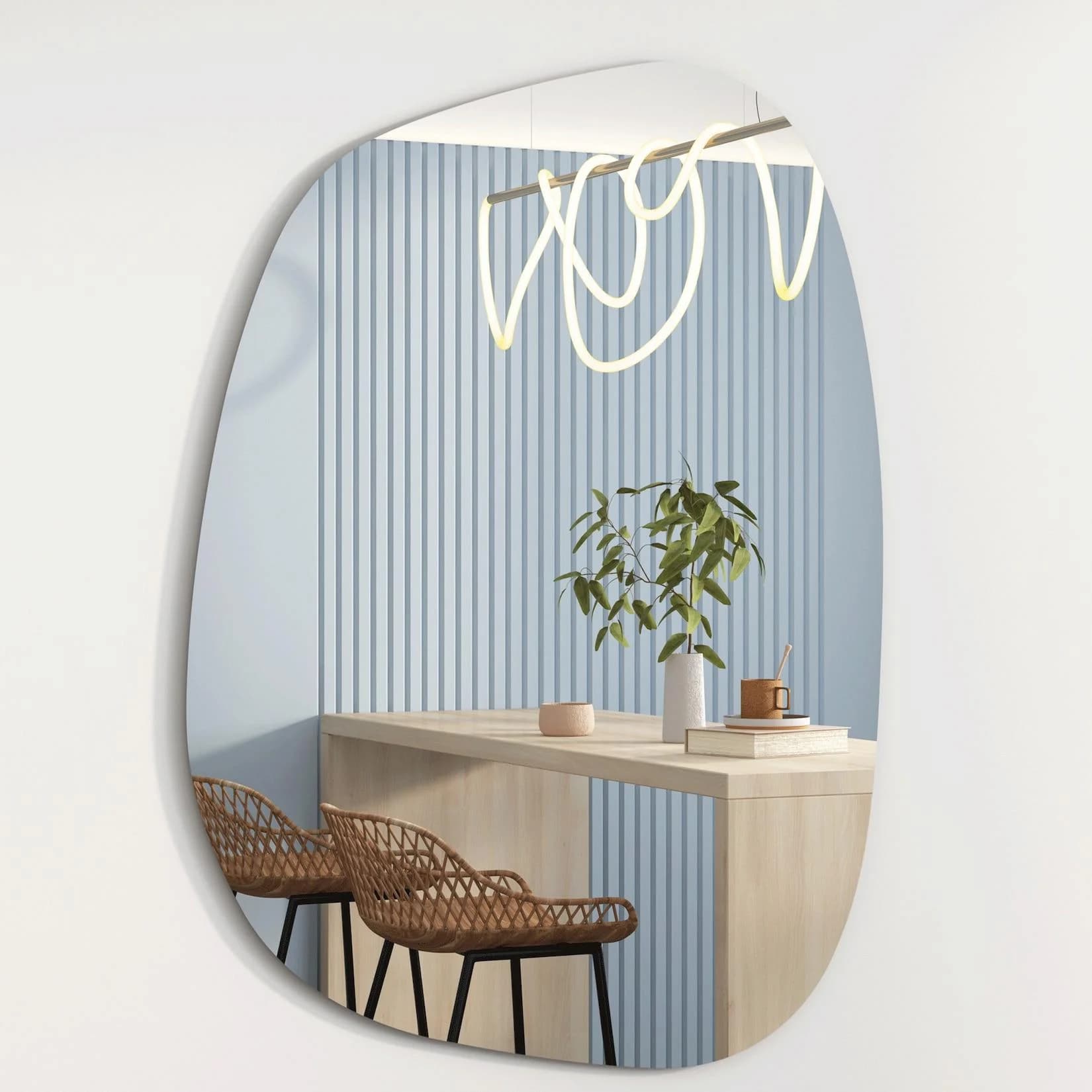 Albatros Designerspiegel Asymmetrisch 90 x 70 cm