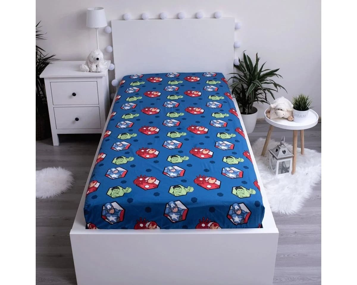 The AVENGERS Spannbettlaken Marvel Avengers 90x200cm Baumwolle
