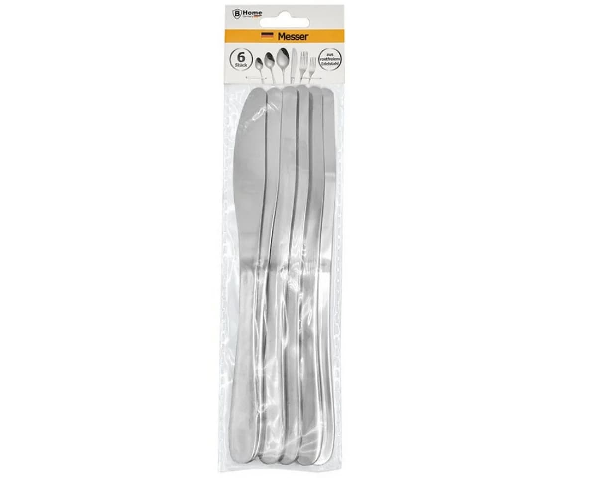B-Home Besteck-Set 6tlg. Edelstahl Silber Modern