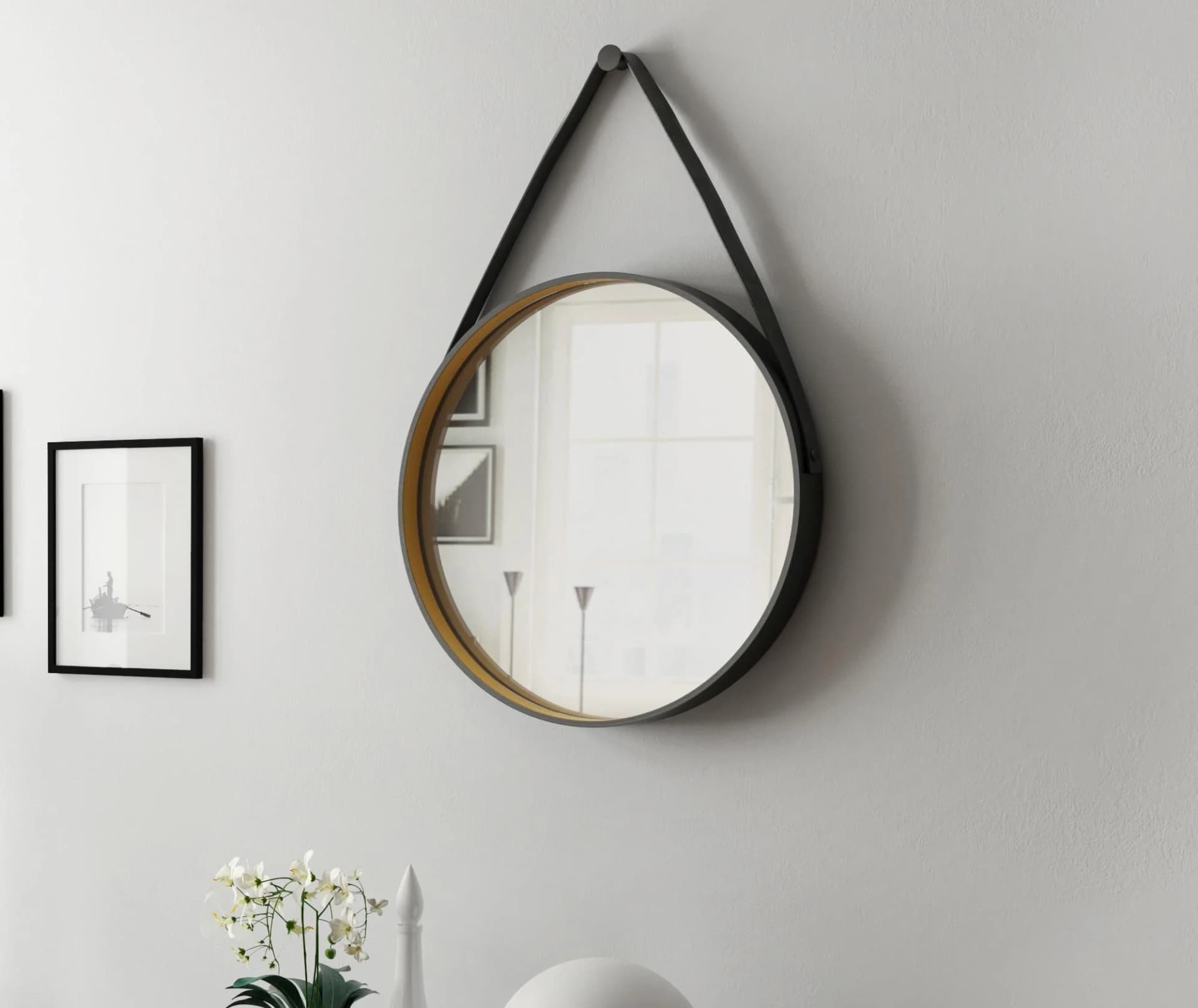 Badspiegel TALOS "Golden Style" Schwarz Gold 55 cm