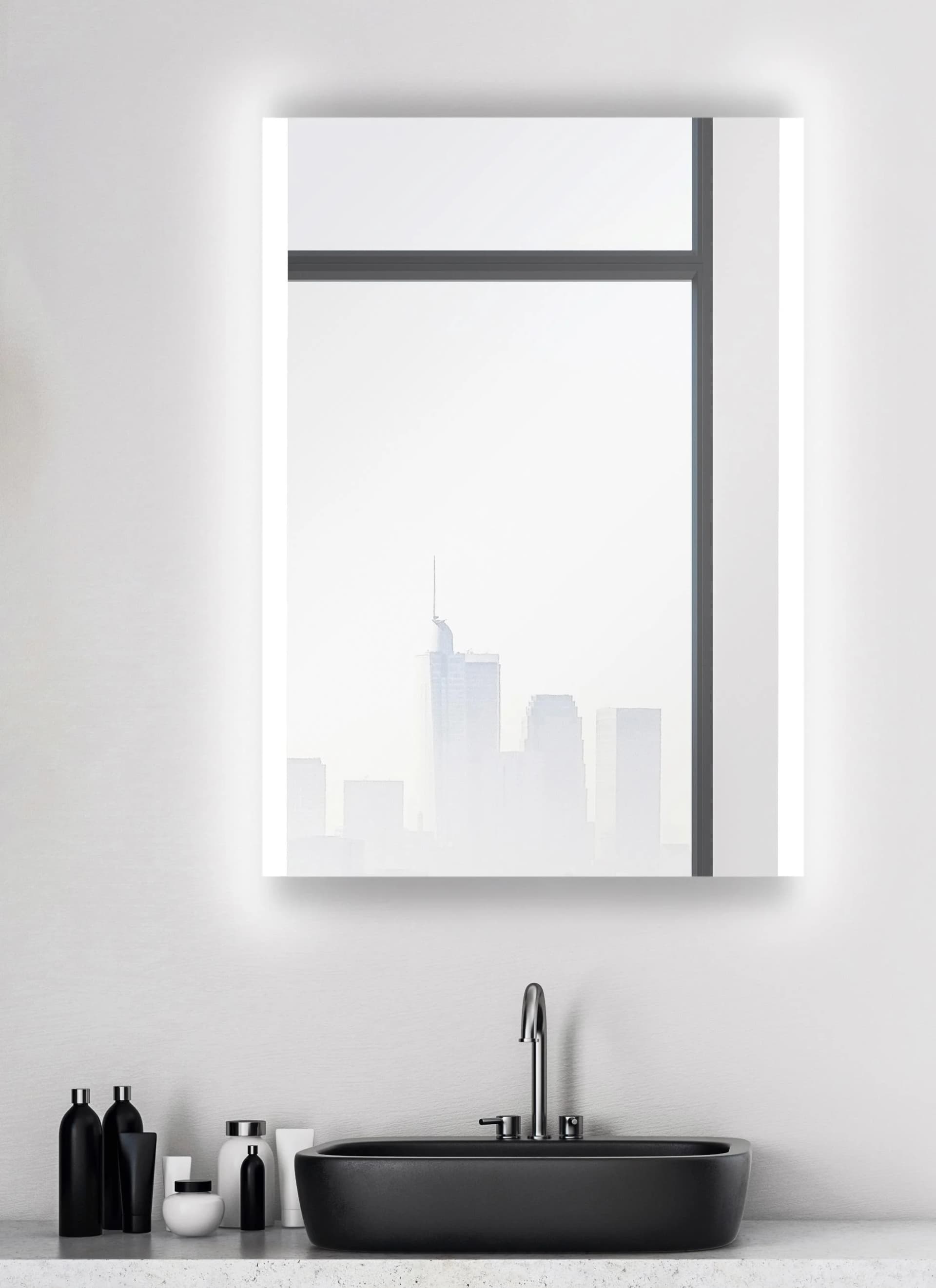 Badspiegel TALOS LOFT Silber LED-Beleuchtung