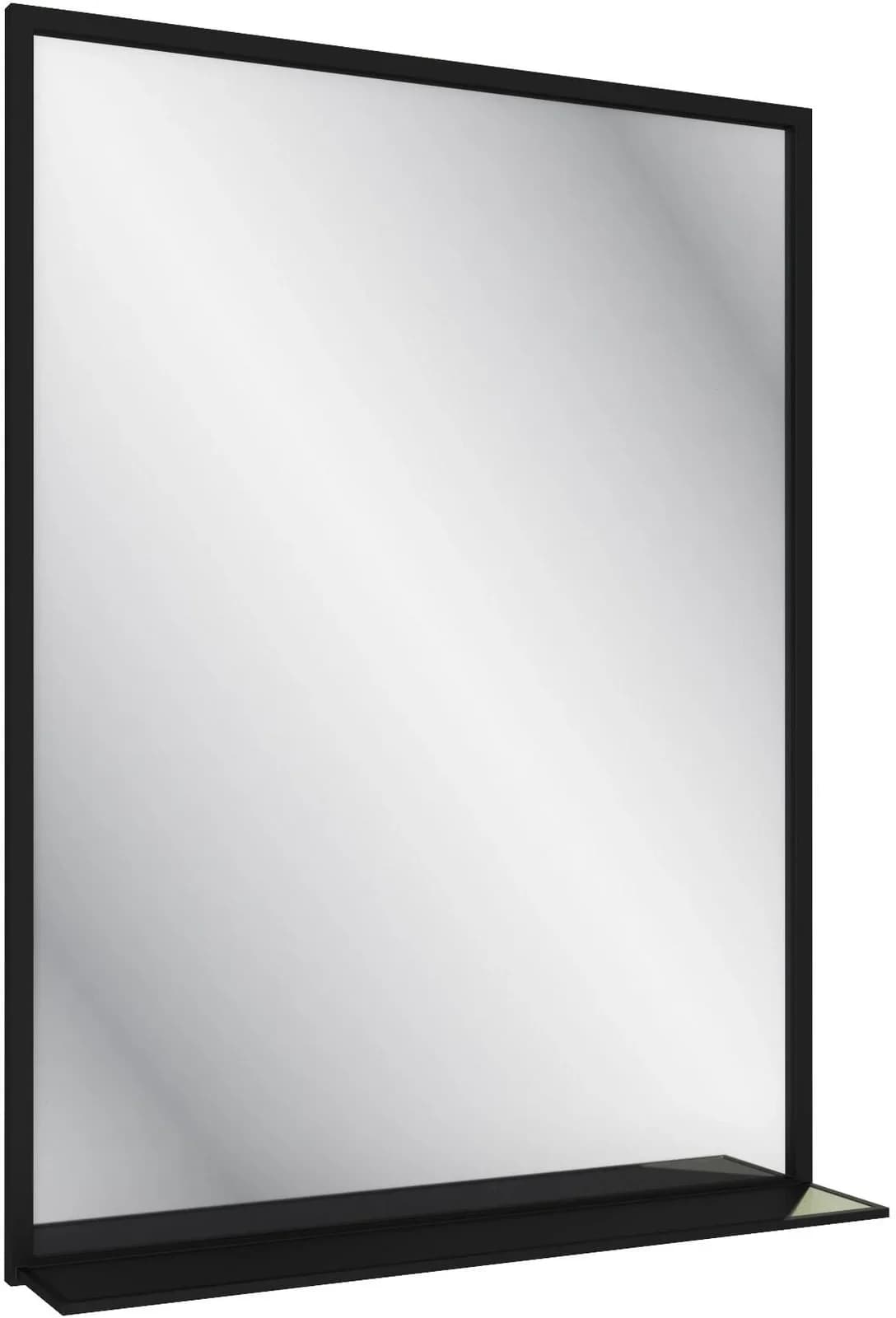 Badspiegel TALOS STEEL Schwarz mit Ablage