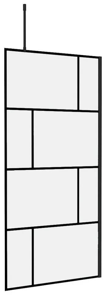 Marwell Walk-in-Dusche Bricks 90x195 cm Schwarz Glas