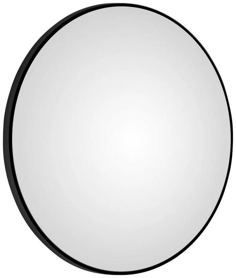 LED-Lichtspiegel TALOS Schwarz Rund 100 cm mit indirekter LED-Beleuchtung