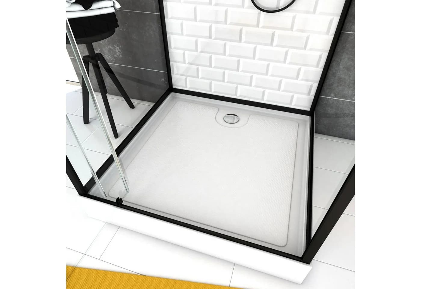 Komplettdusche MARWELL White Stone Weiß