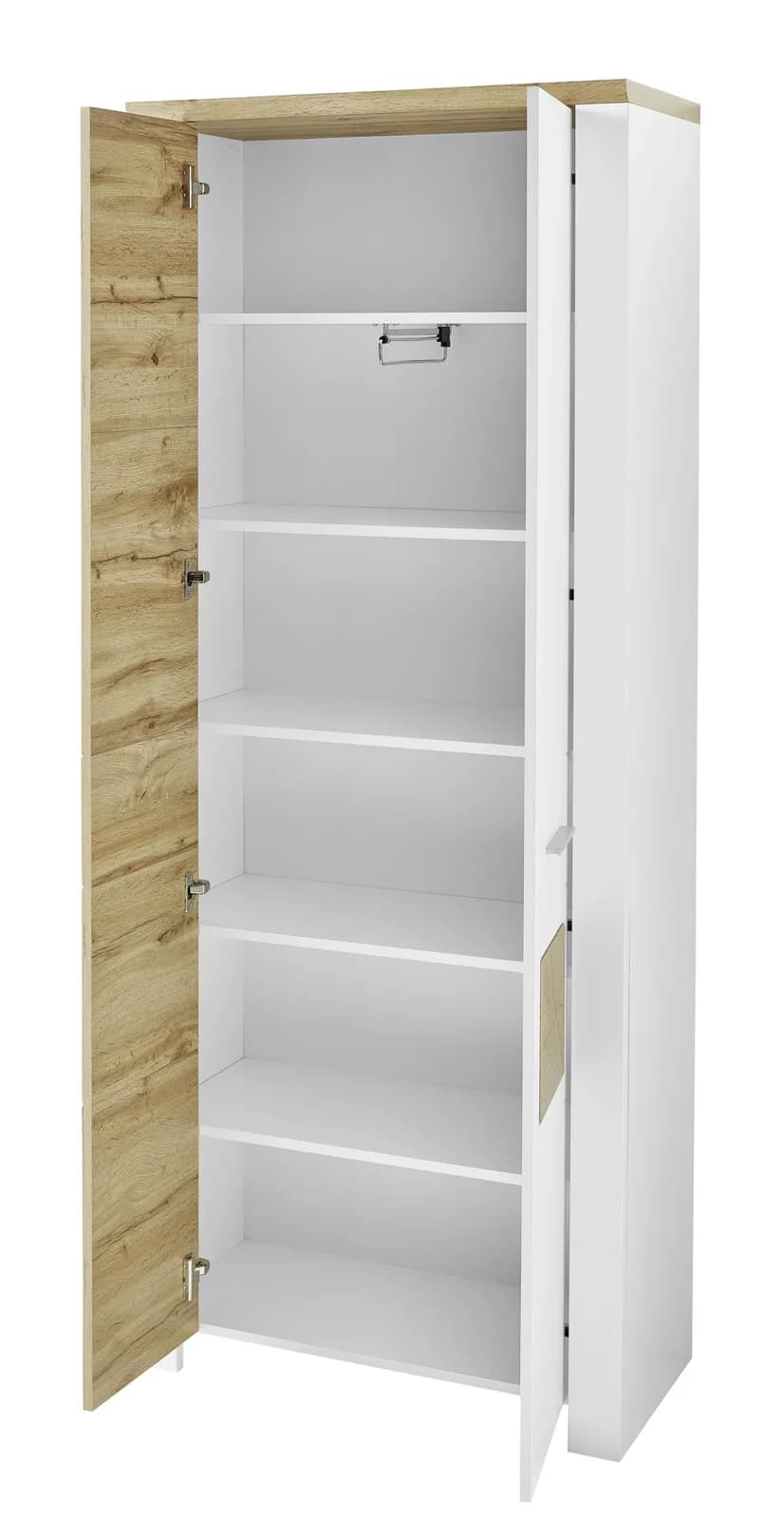 Innostyle Garderobenschrank MATERIO Weiß Lacklaminat Softclose