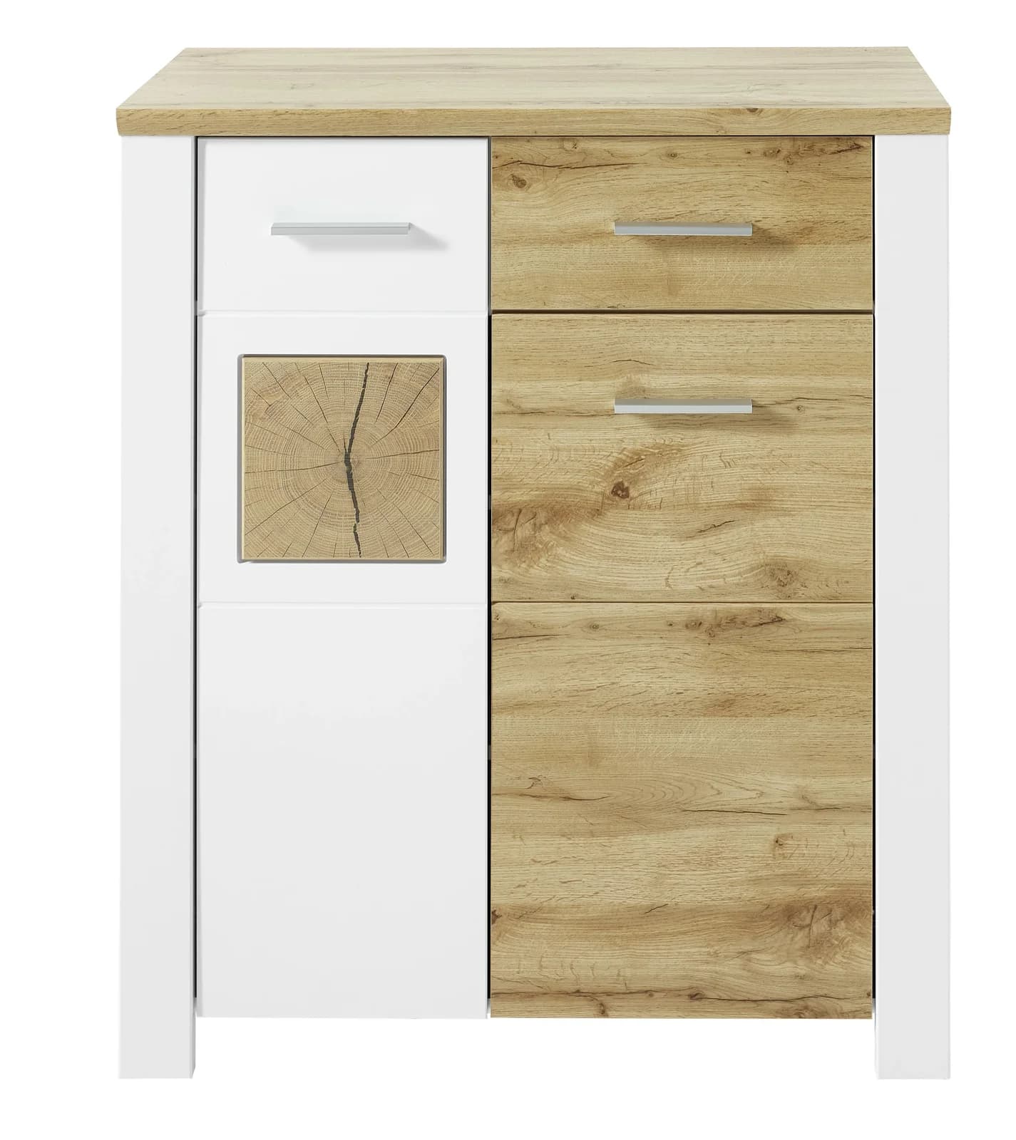Innostyle Schuhschrank MATERIO Weiß Eiche Altholz Softclose
