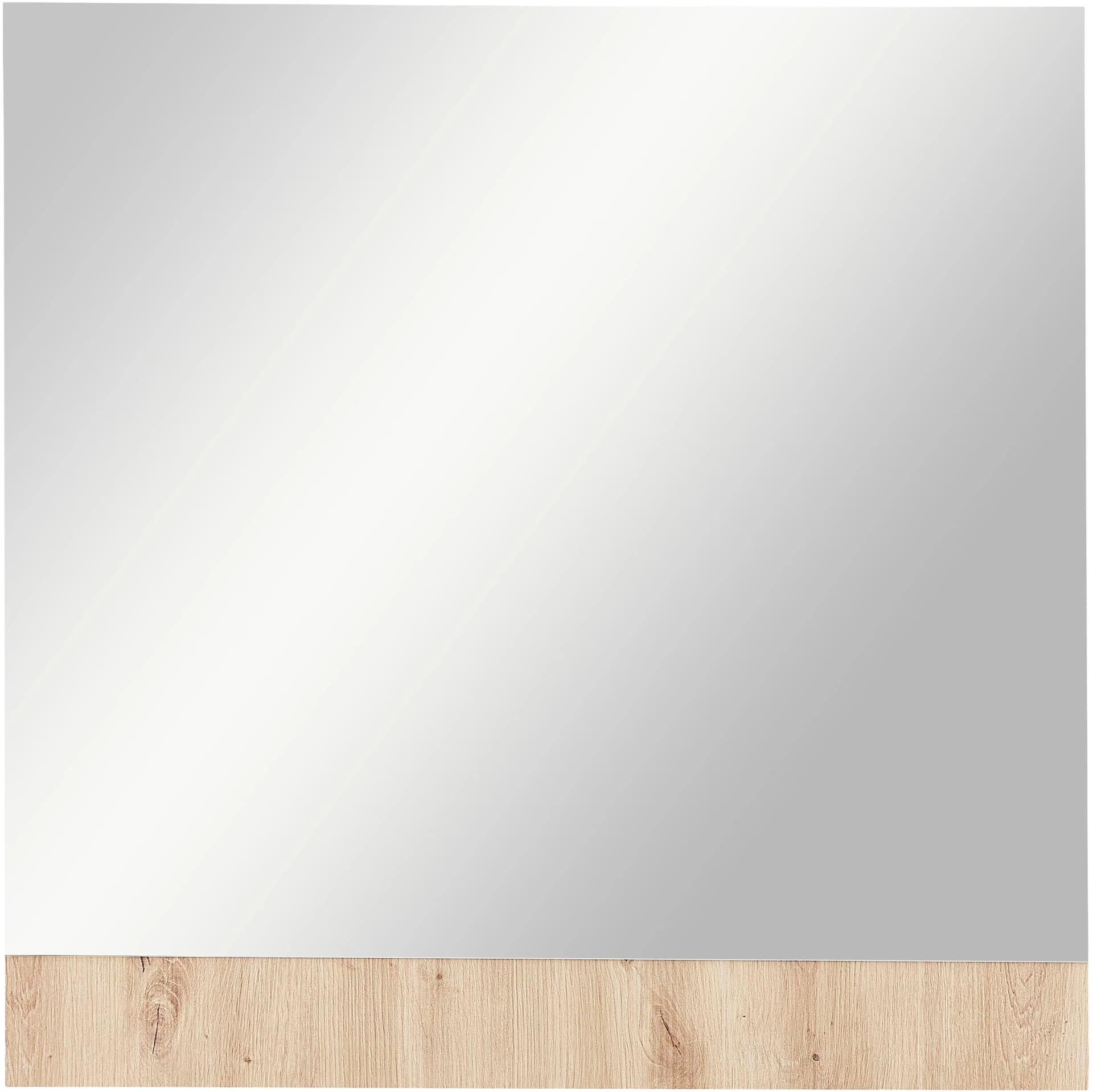 Garderobenspiegel Artisan Eiche, Holzwerkstoff, Weiß/Braun, 84x84x2 cm