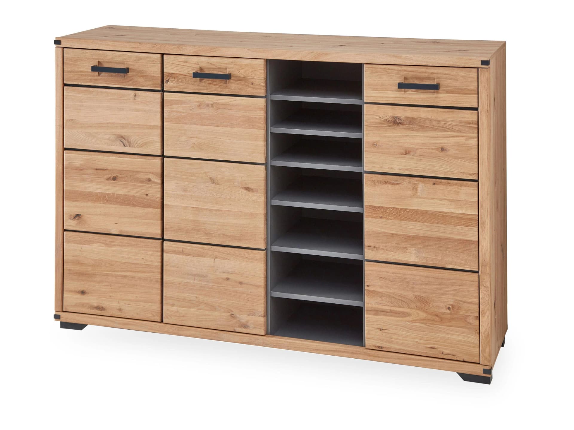 Schuhschrank HARPER ILEBO Braun Grau mit Softclose