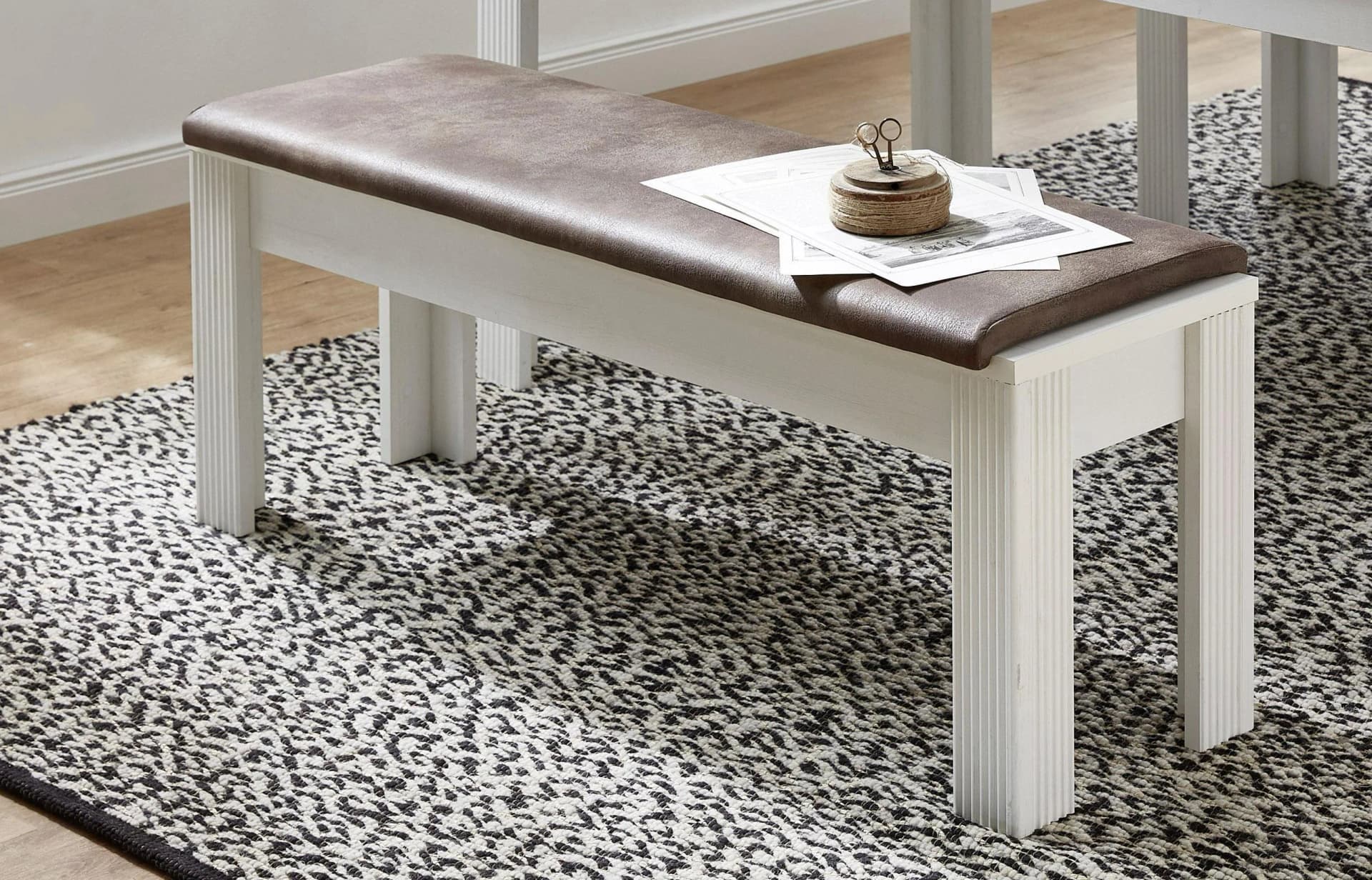 Innostyle Jasmin Sitzbank Weiß Landhausstil