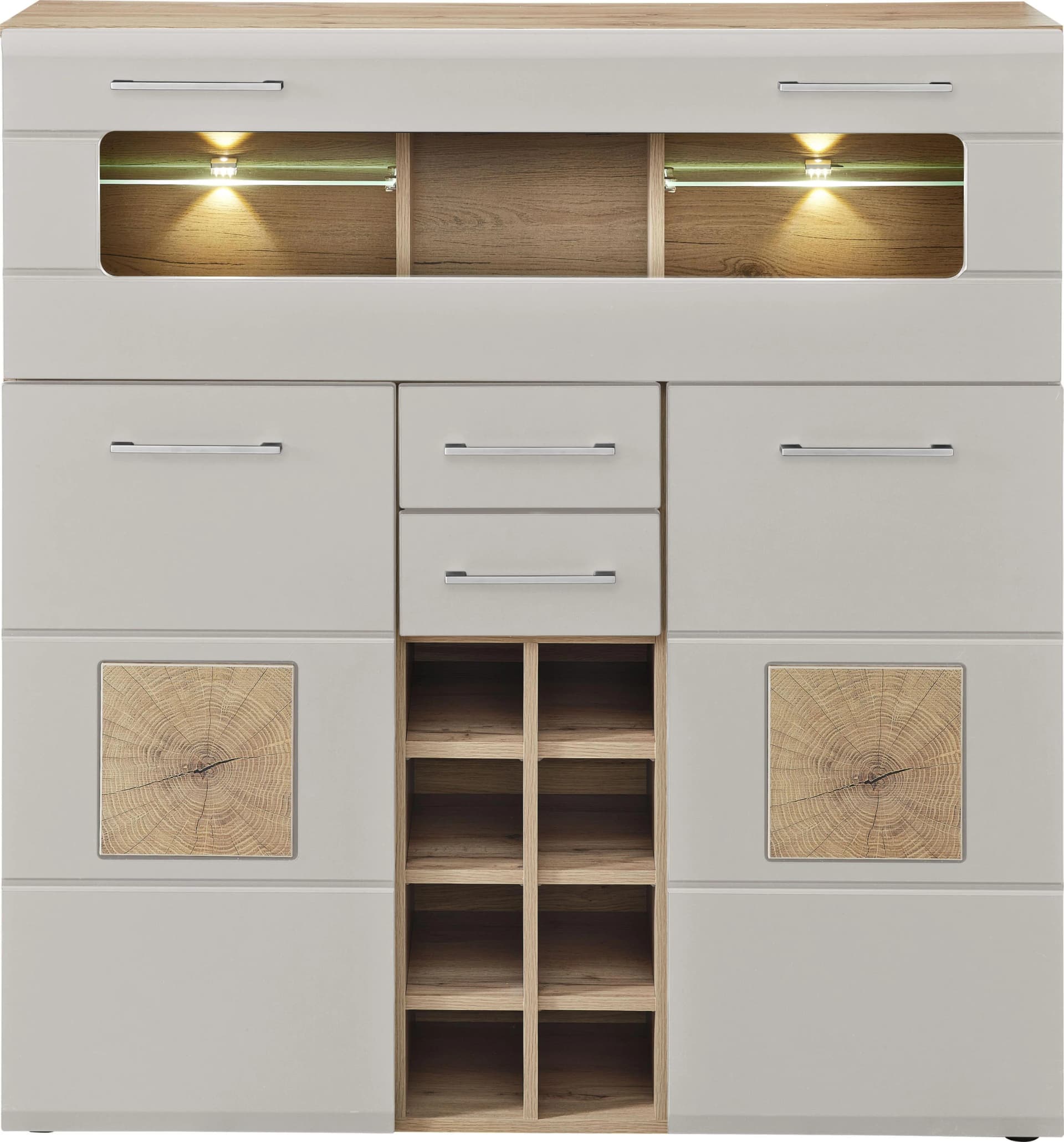 Innostyle Highboard Barschrank Sinfonie 120cm Soft-Close LED