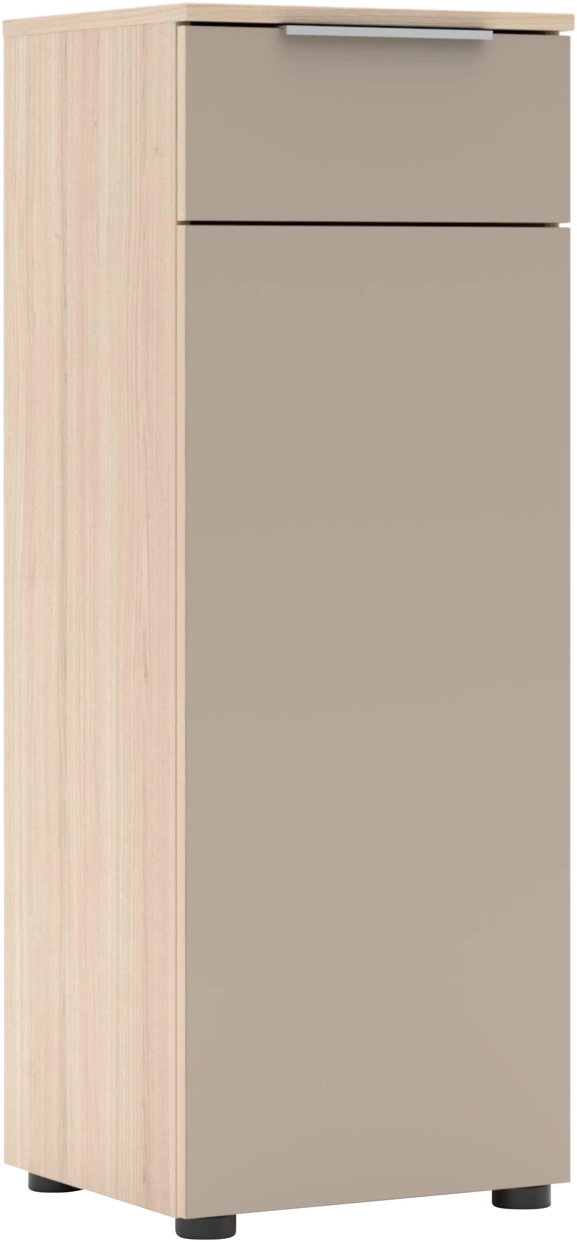 Aktenschrank im Büroschrank-Stil aus ABS-Kunststoff, Glas, Holzwerkstoff und Metall