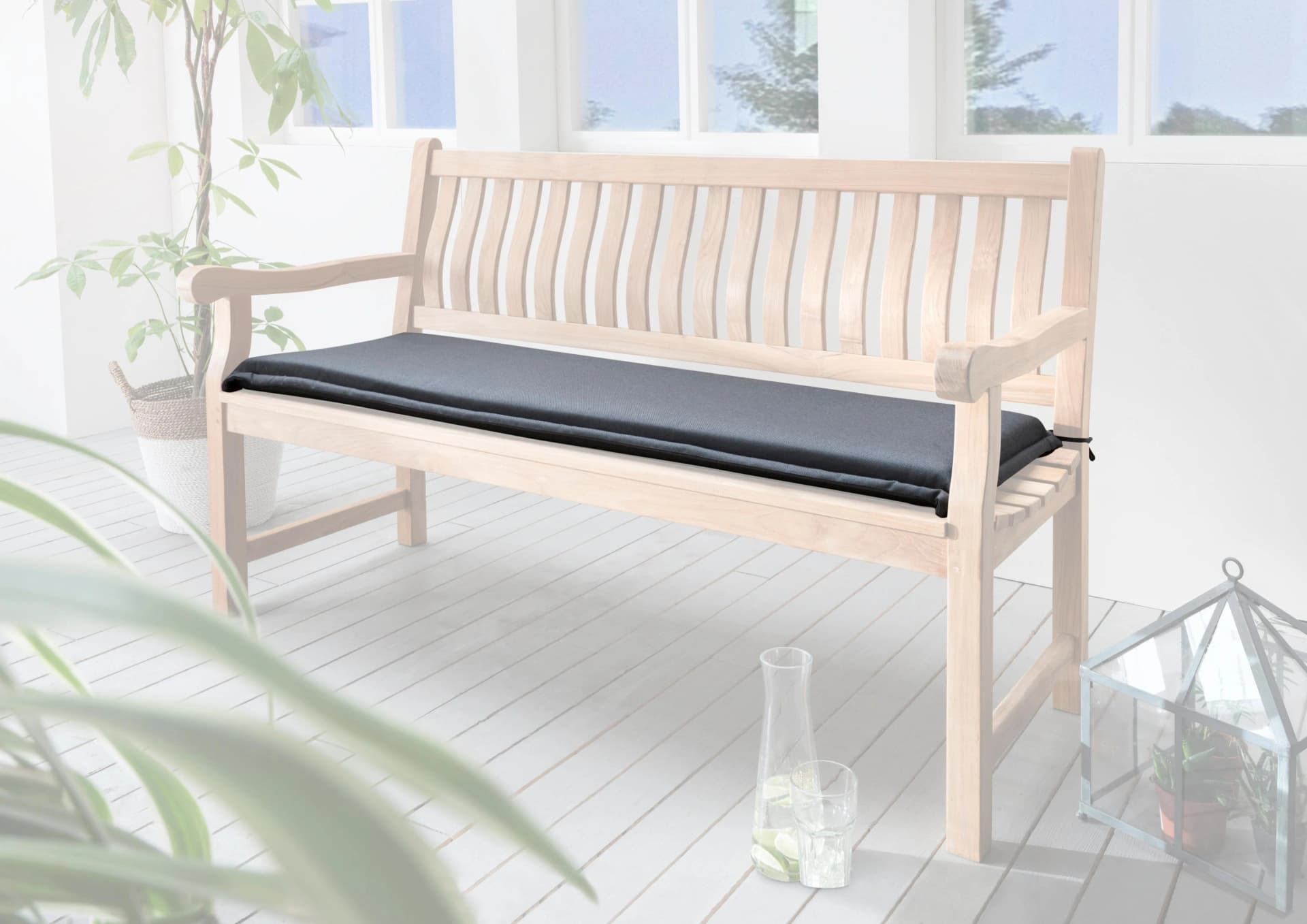 Destiny Bankauflage POLSTER Grau 120x45 cm
