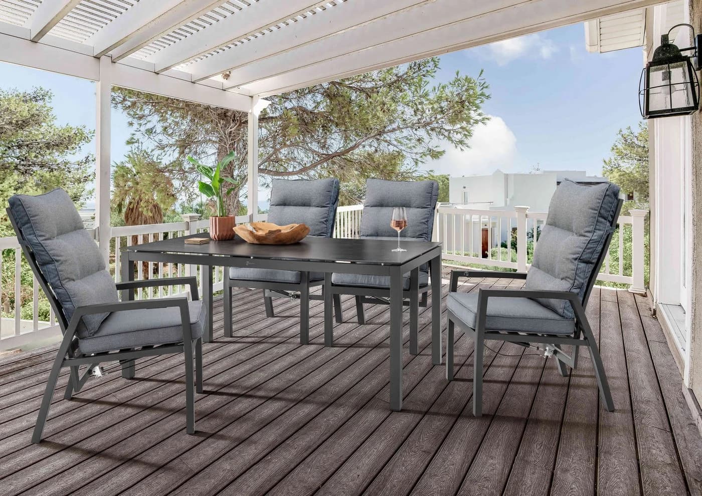 Garten-Essgruppe DESTINY GARDA CREMONA 5-tlg. Grau Anthrazit