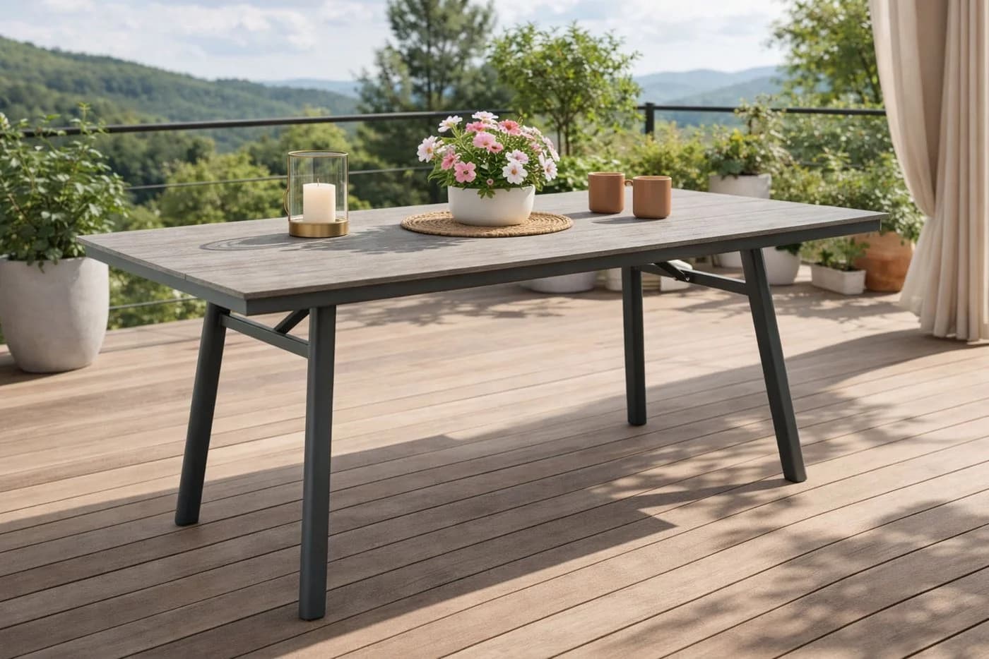 Destiny Garten-Essgruppe MOLINO SAN MARINO 5-tlg. Anthrazit Aluminium