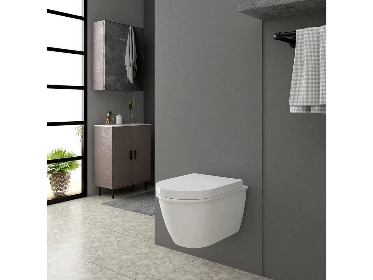 Woltu WC-Sitz Weiß mit Soft-Close und Fast Fix