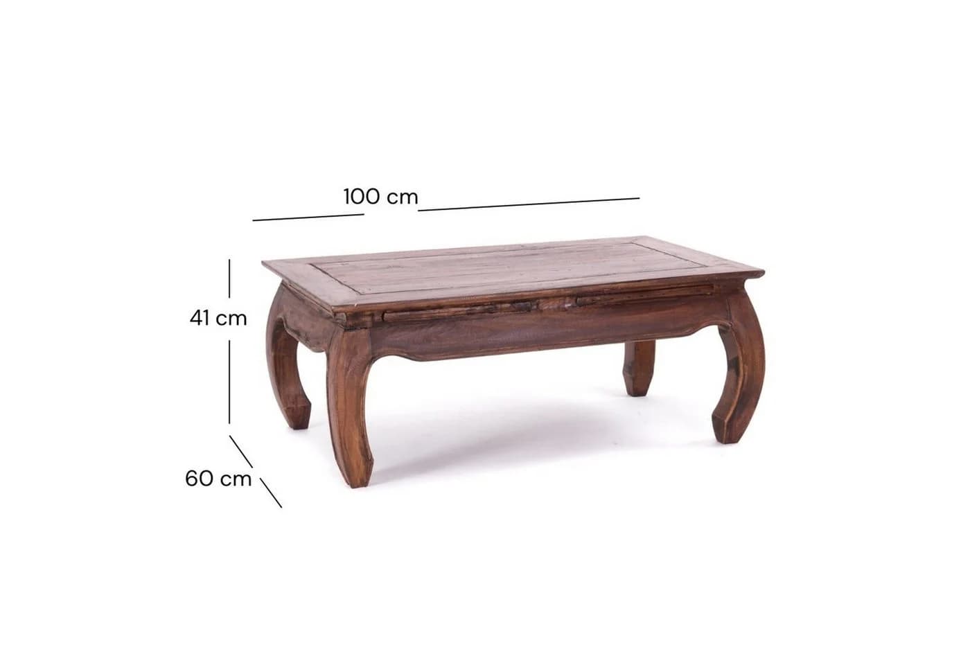 DESIGN DELIGHTS Opiumtisch EAST Altholz Massiv Braun Vintage