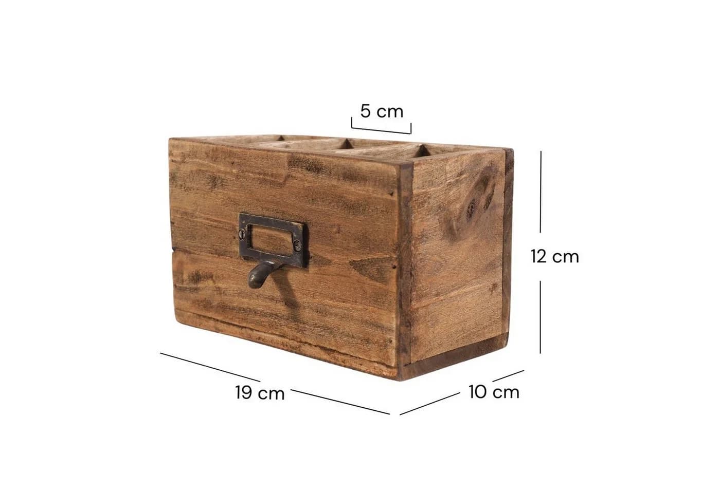DESIGN DELIGHTS Stiftehalter BOX 18 Altholz Vintage