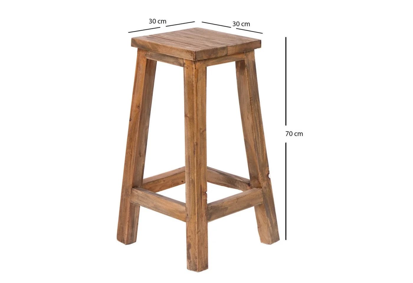 DESIGN DELIGHTS Barhocker Nippo Massivholz