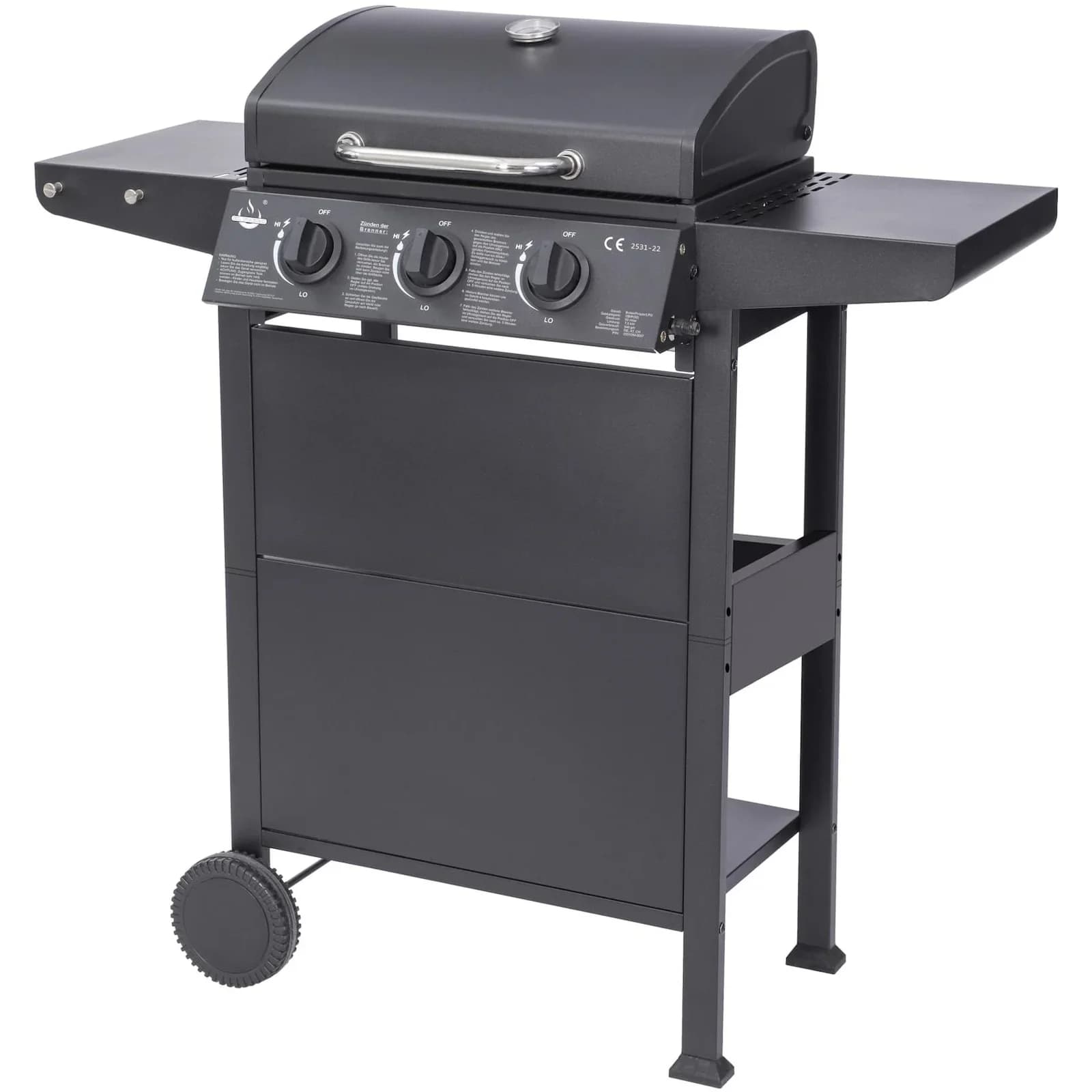 Gasgrill EL FUEGO San Jose 3 Brenner Gusseisen