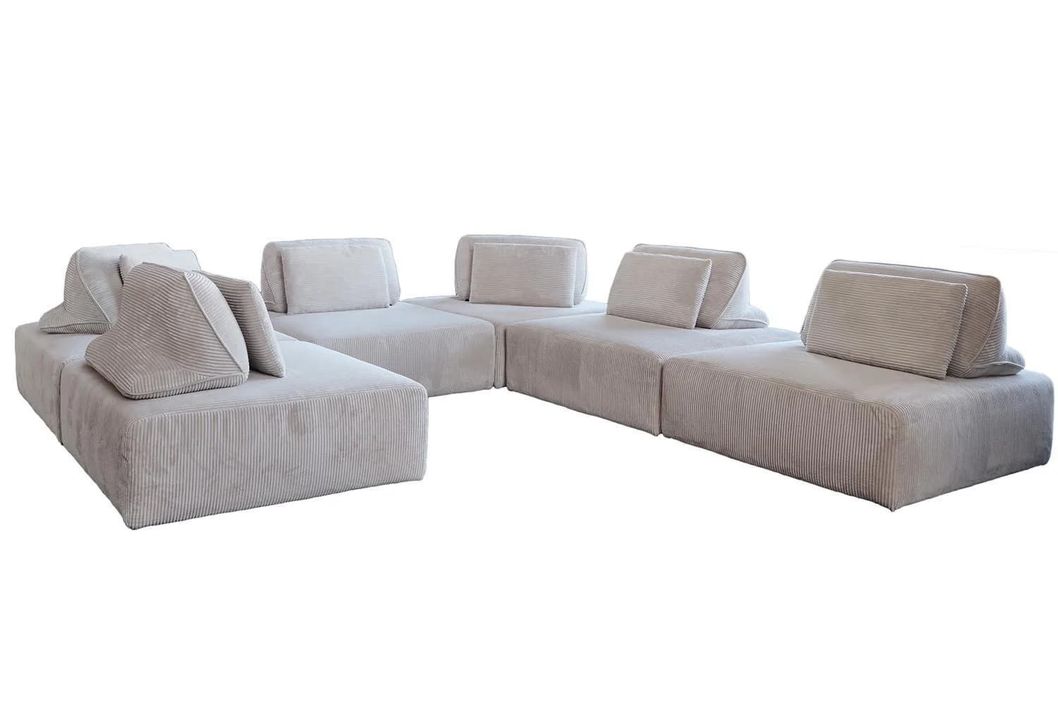 KAWOLA MODULSOFA WIOLO SOFT 6 Module Hellgrau Cord