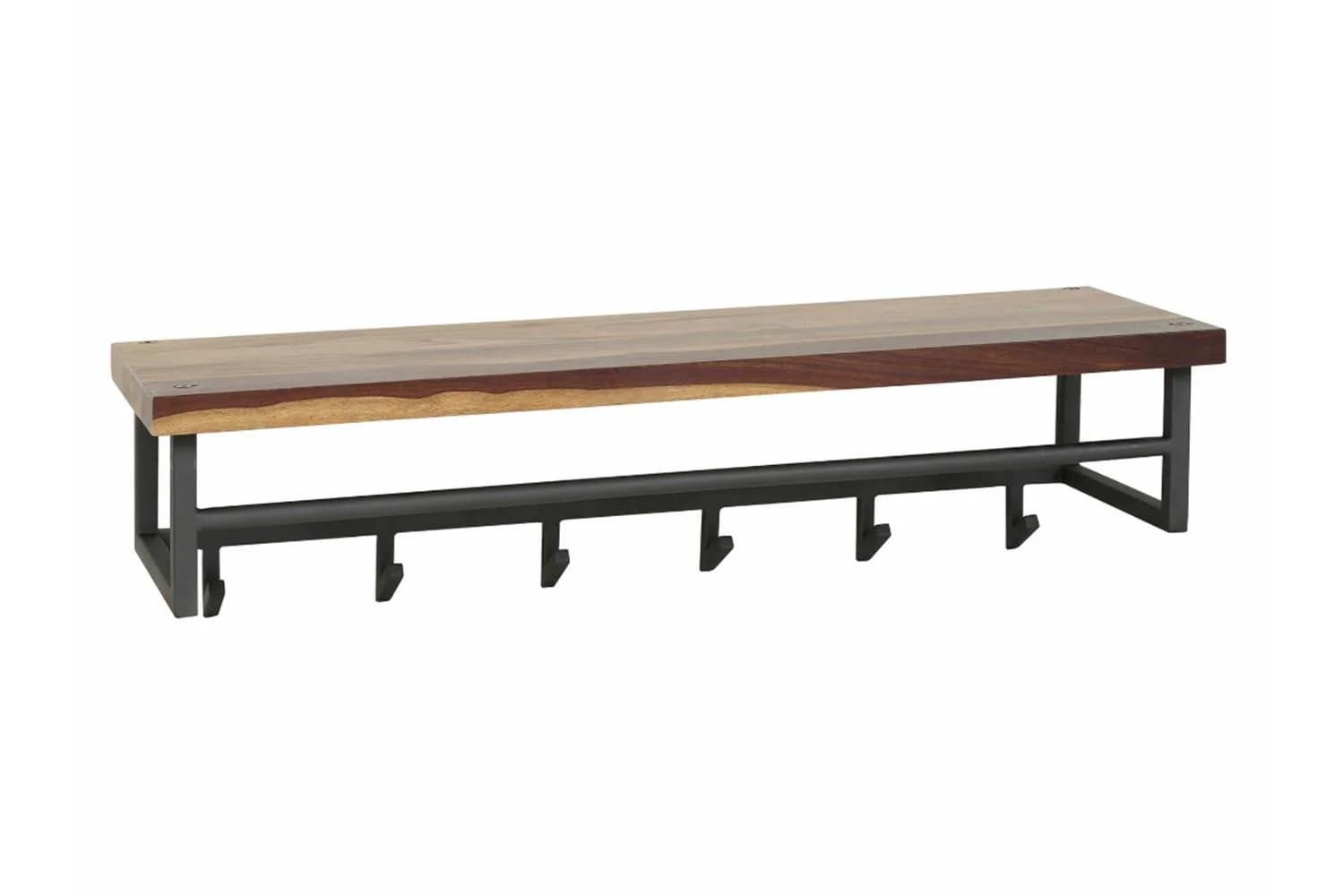 KAWOLA Garderobe ADELIA Grau Nussbaum Metall