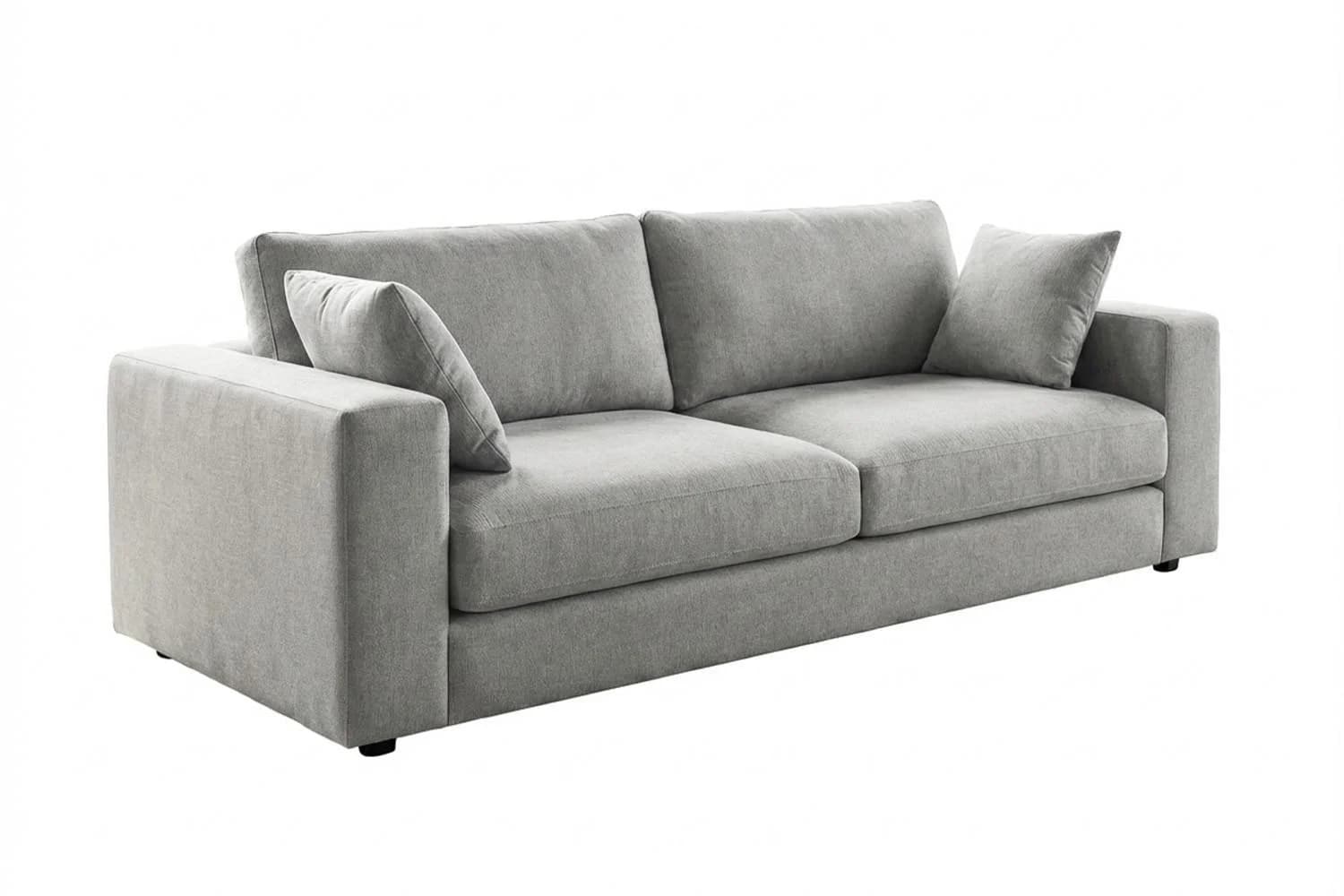 KAWOLA Sofa AMINA Taupe Flachgewebe