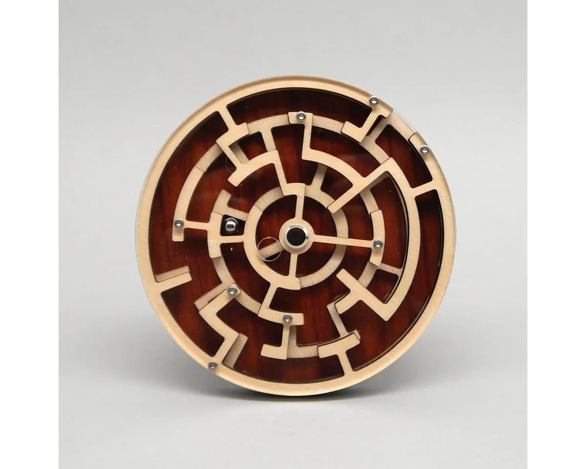 ROMBOL Labyrinth Drehpuzzle Holz Knobelspiel für Kinder & Erwachsene