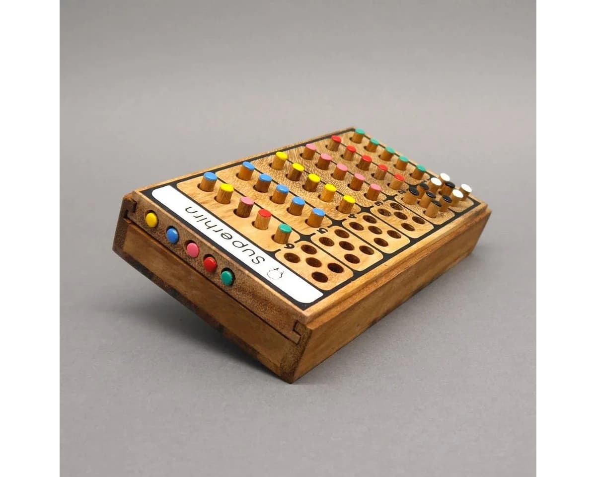 ROMBOL Denkspiele Spiel SUPERHIRN - Denkspiel, Holzspiel