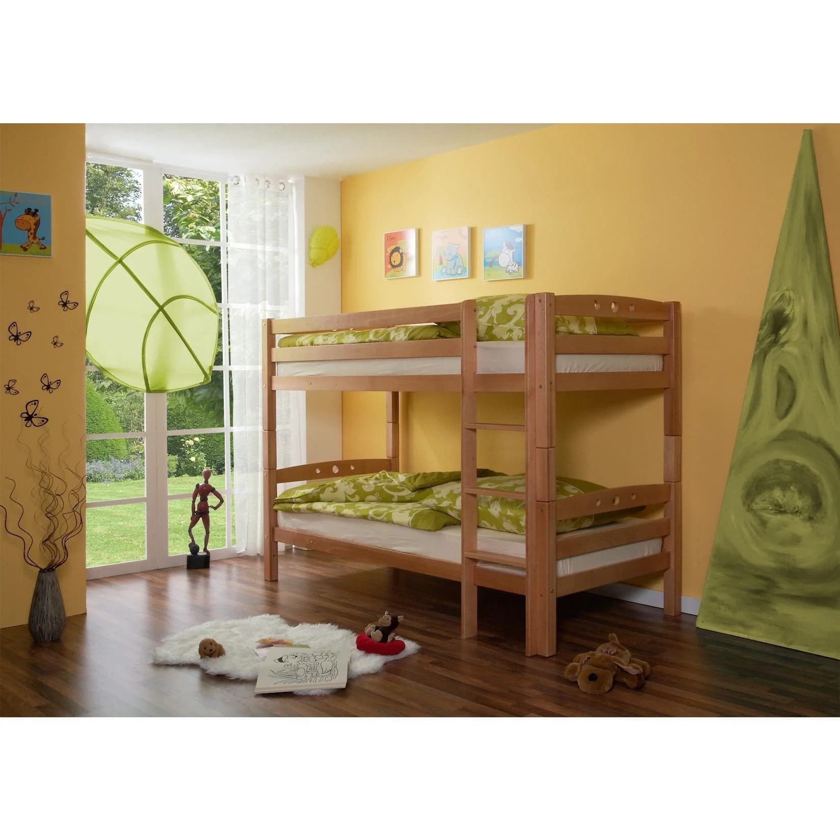 TiCAA Etagenbett Lupo Buche Natur Massivholz