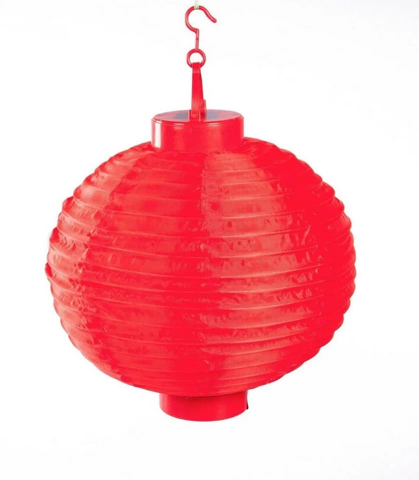 BURI Solar-Lampion mit LED Ø25cm Grün Polyester