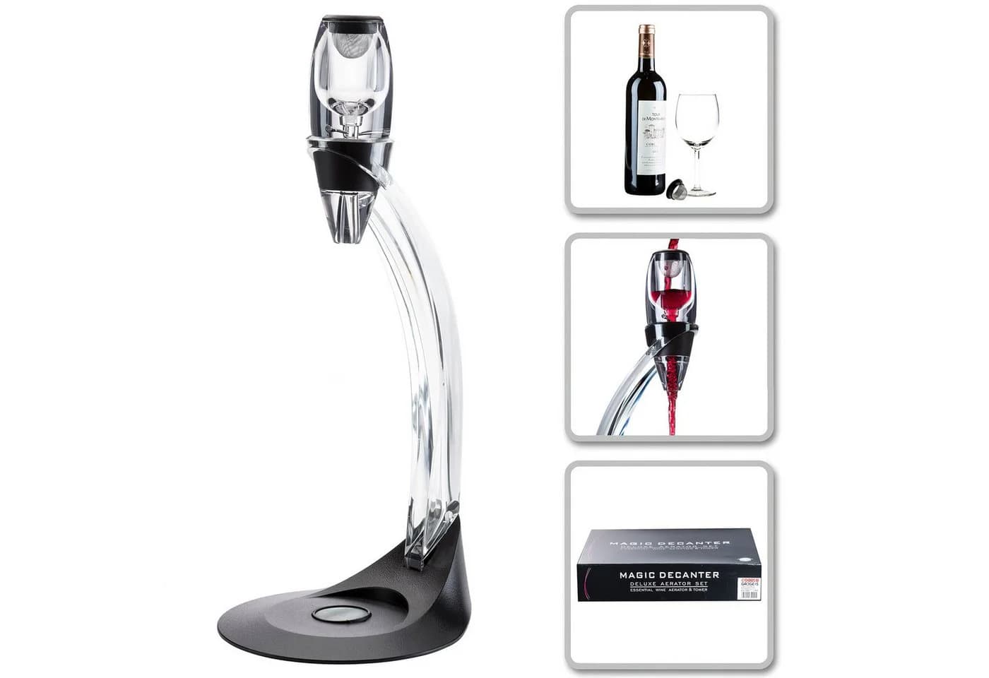 Dimono Dekanter Magic Wein Dekanter mit Belüfter & Ausgiesser