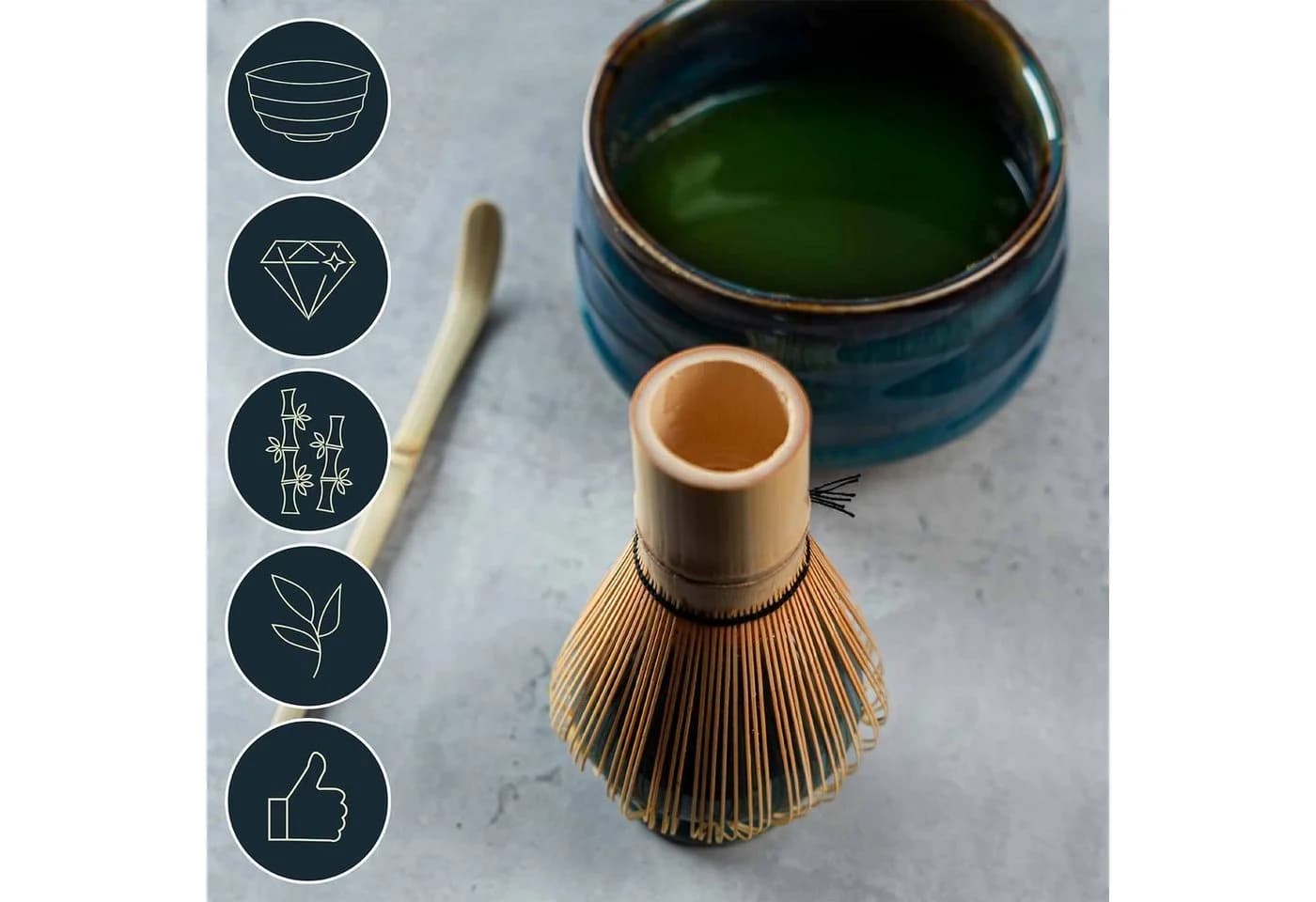 DIMONO Matcha Tee Set Deluxe mit Schale, Chasen & Zubehör