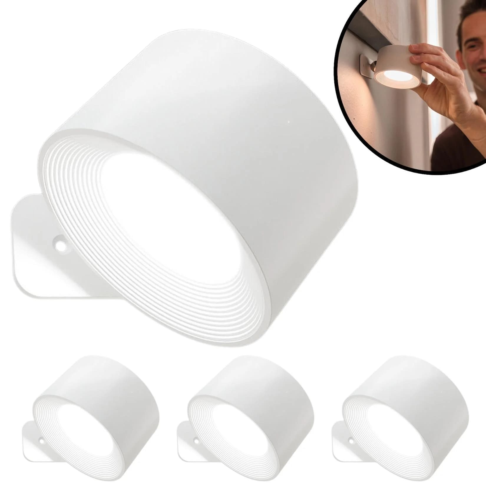 Best Direct® Vigilamp POD Akku Wandleuchte USB-C schwenkbar