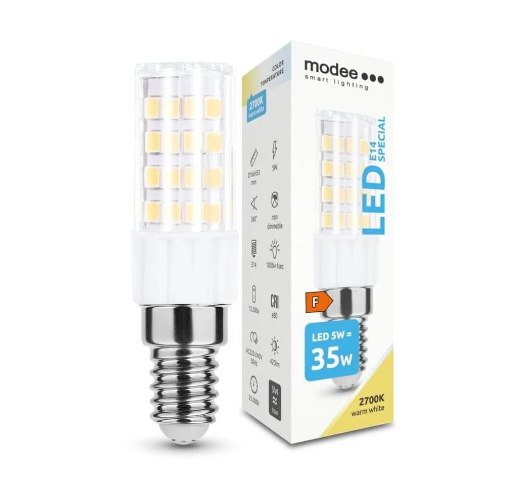 Aigostar LED-Leuchtmittel 5w E14 Mini LED Leuchtmittel Leuchte Birne, Warmweiß