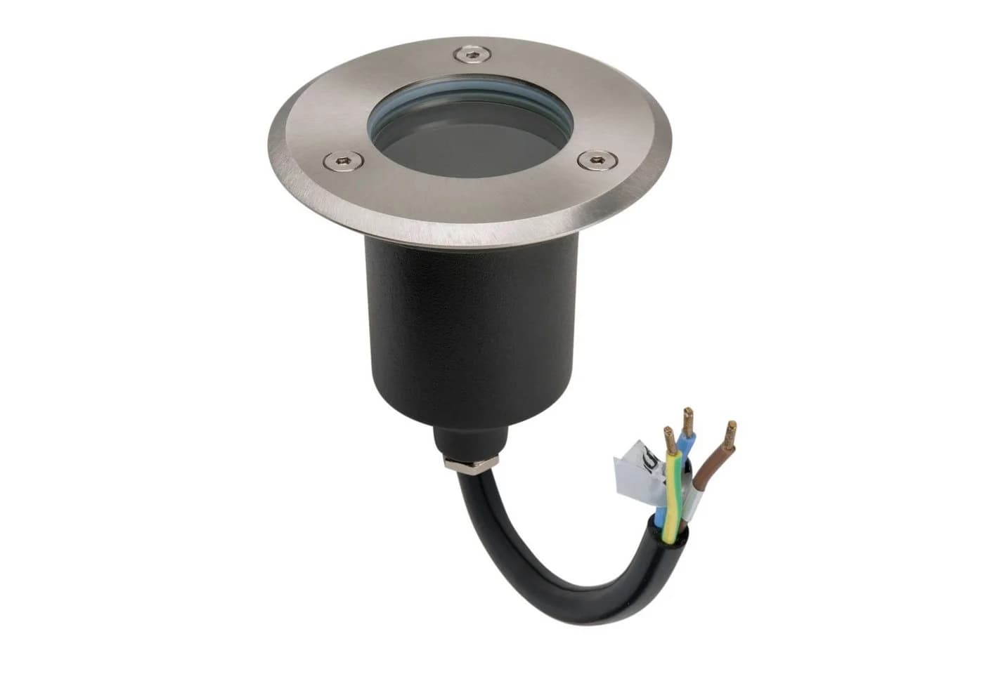 GTV LED Bodenleuchte Edelstahl IP67 230V GU10 Warmweiß