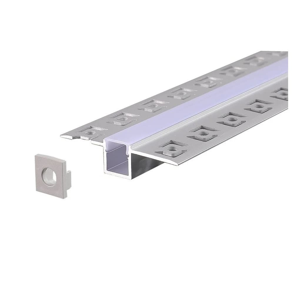 ENERGMiX LED-Stripe-Profil 2m Alu mit Milchglas Abdeckung
