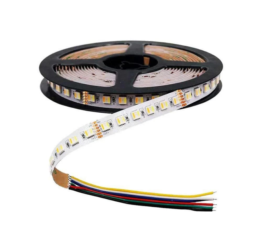 V-TAC RGB-CCT LED Streifen 10m 24V Dimmbar mit Trafo & Steuergerät