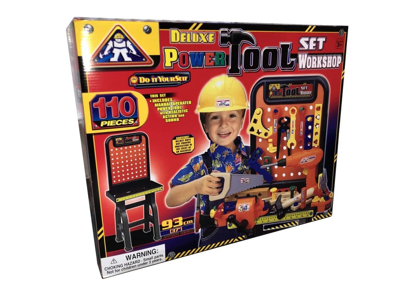 TikTakToo Spielwerkbank Kinder Werkbank mit Werkzeug und Akkuschrauber