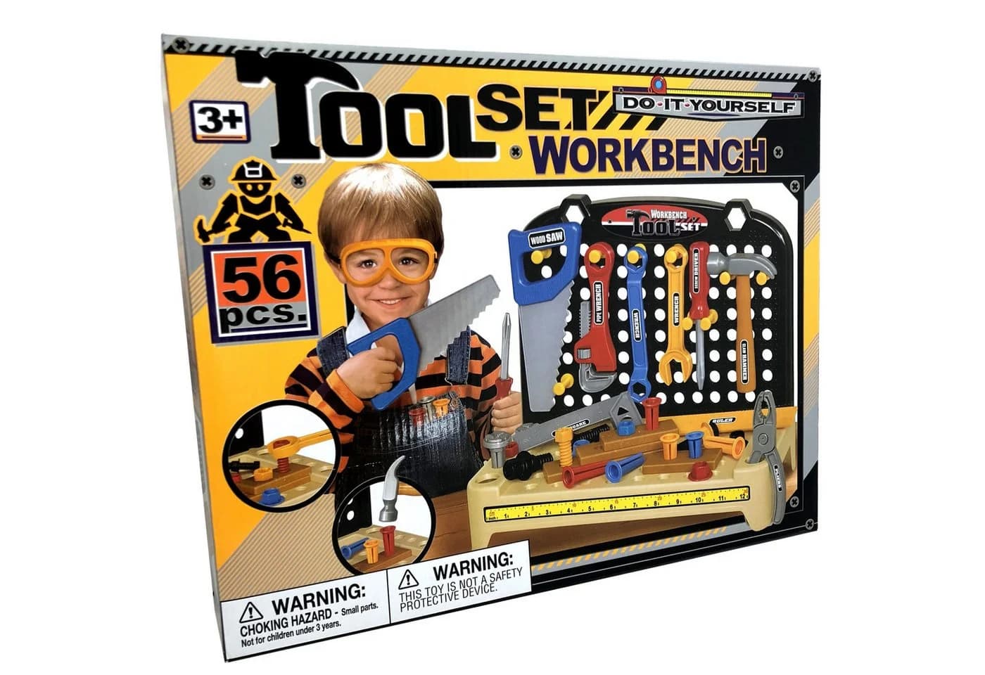 TikTakToo Spielwerkbank 56-teilig, hochwertiger Kunststoff