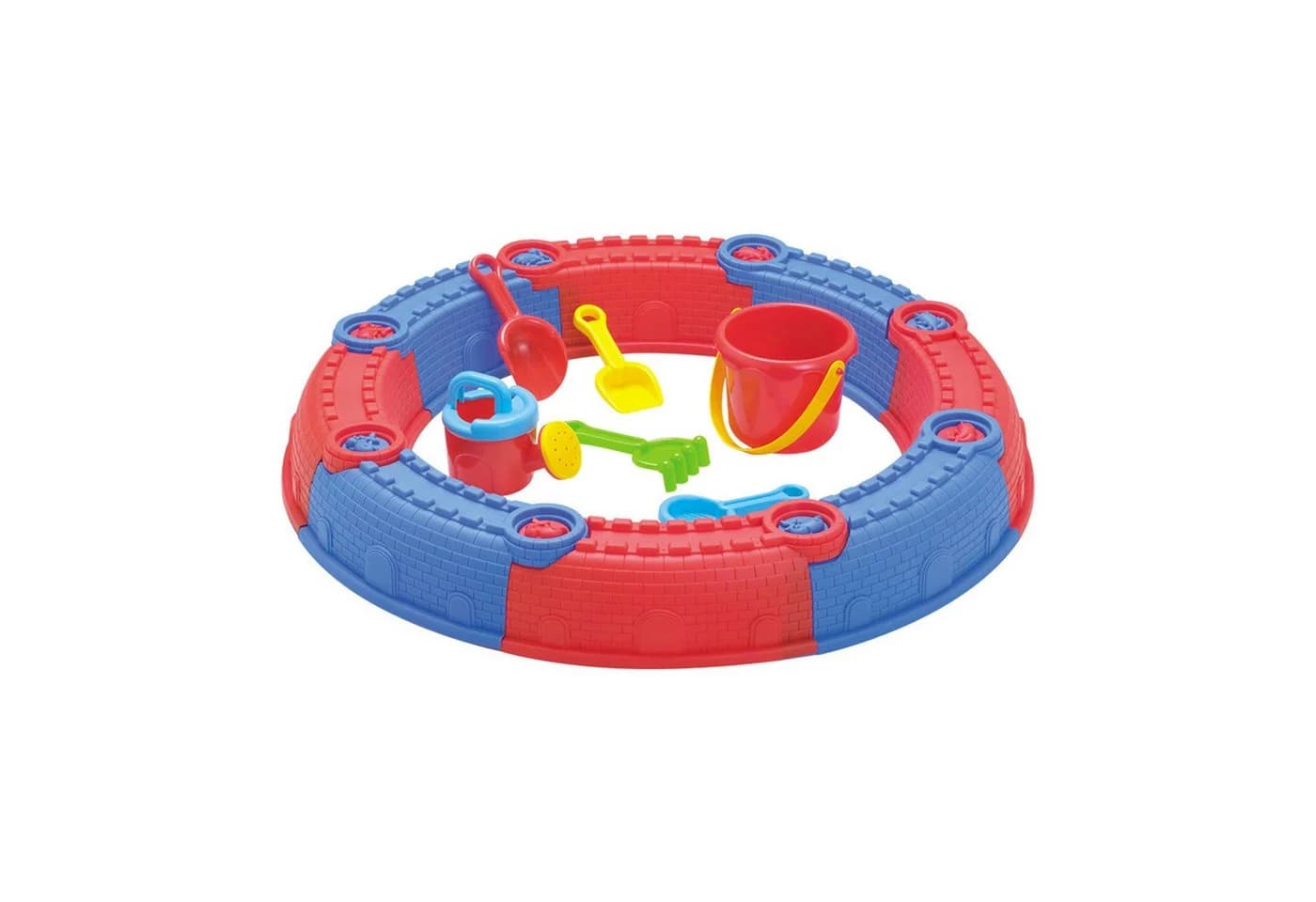 TikTakToo Sandform-Set Sandkasten Blau/Rot